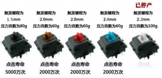 机械键盘各种轴的区别