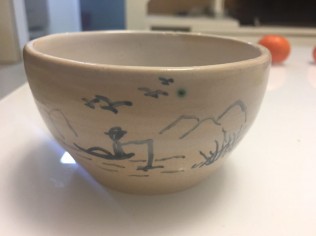 跑了四趟才完成的陶艺作品。