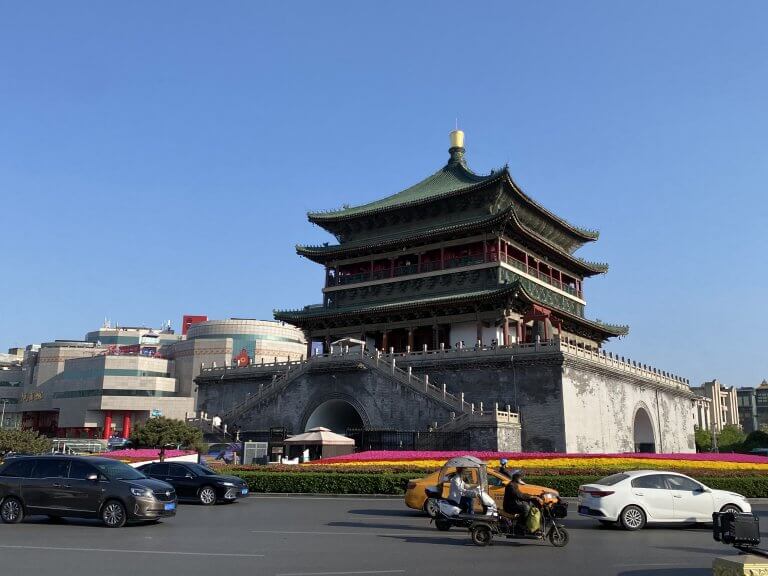 钟楼&鼓楼&回民街&西安城墙&护城河